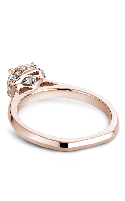 18K Rose Gold Solitaire Round Engagement Ring