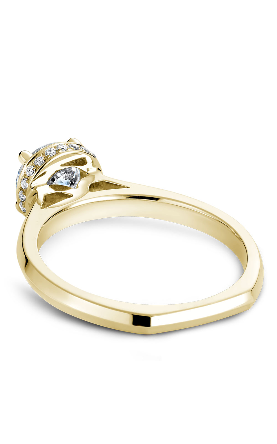18K Yellow Gold Solitaire Round Engagement Ring