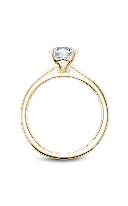 14K Yellow Gold Solitaire Round Engagement Ring