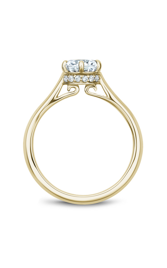 18K Yellow Gold Solitaire Round Engagement Ring
