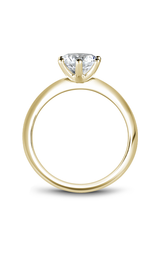 14K Yellow Gold Solitaire Round Engagement Ring