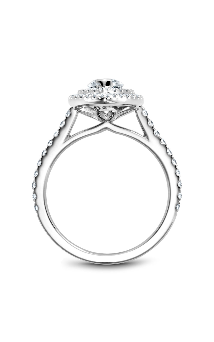18K White Gold Halo Marquise Engagement Ring