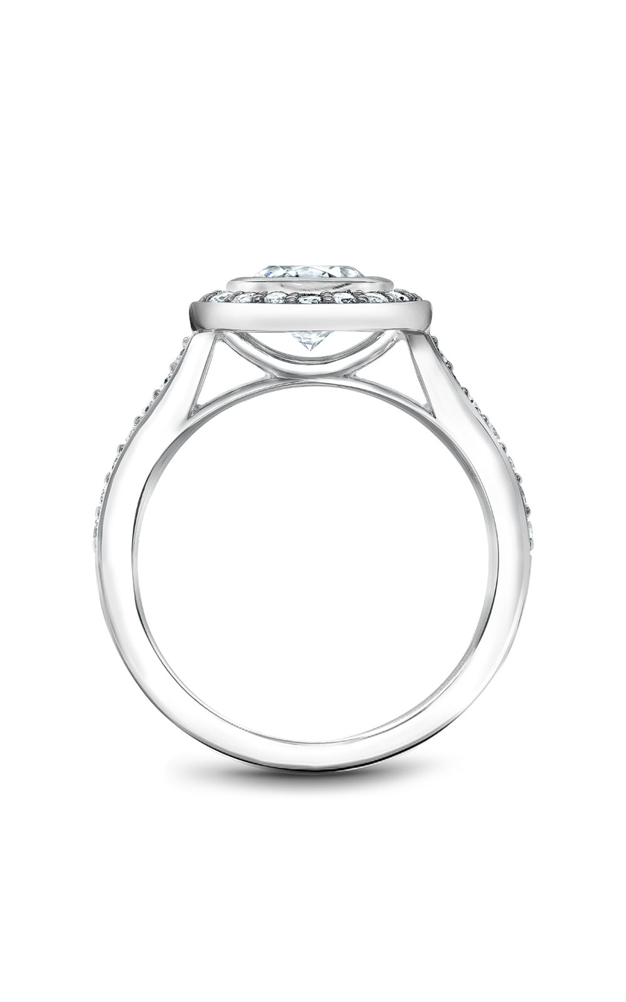 Platinum Halo Round Engagement Ring
