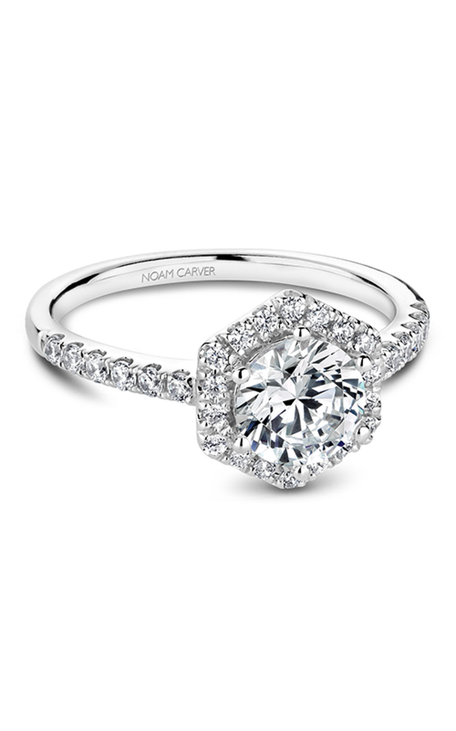 Platinum Halo Round Engagement Ring