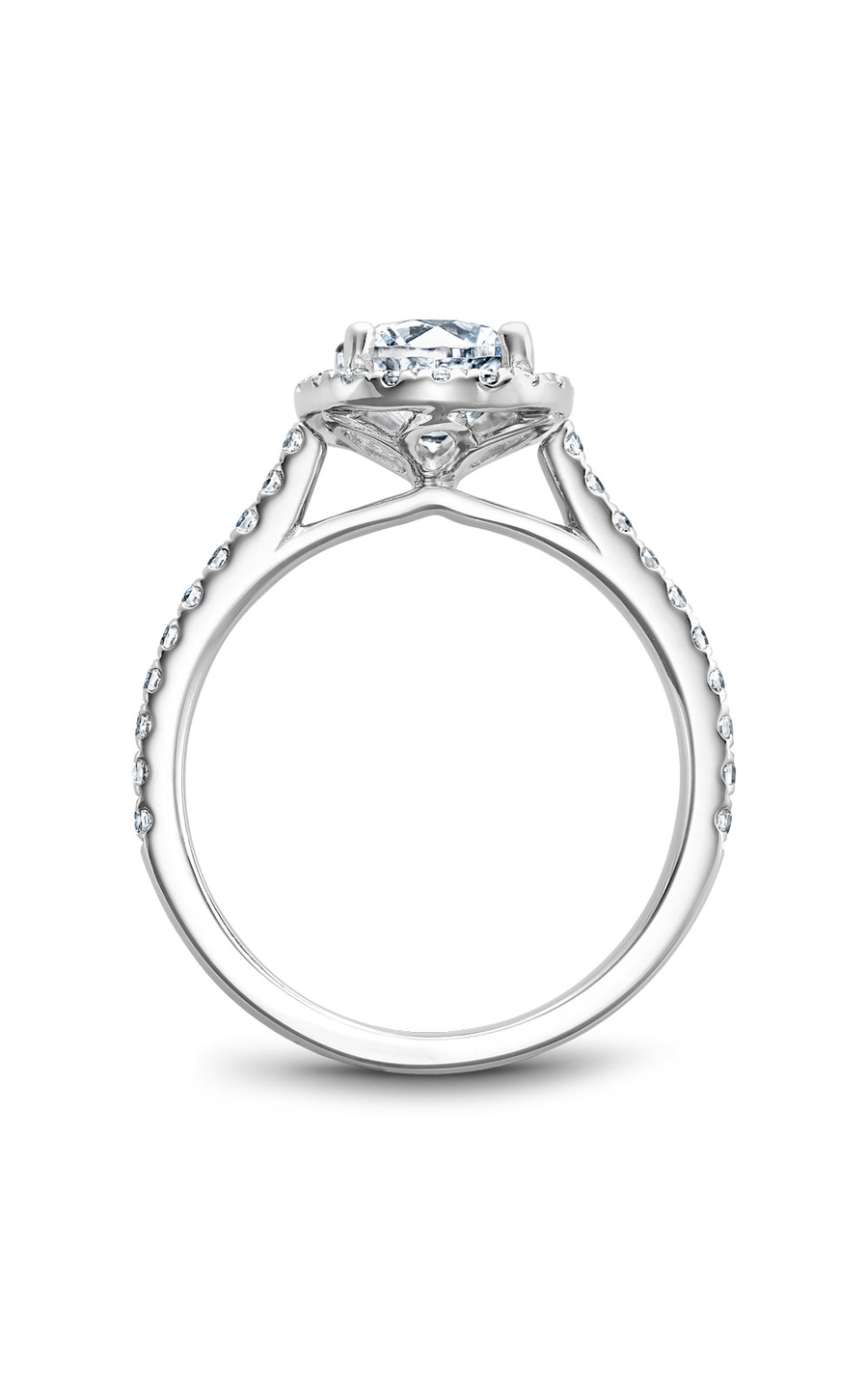 Platinum Halo Round Engagement Ring