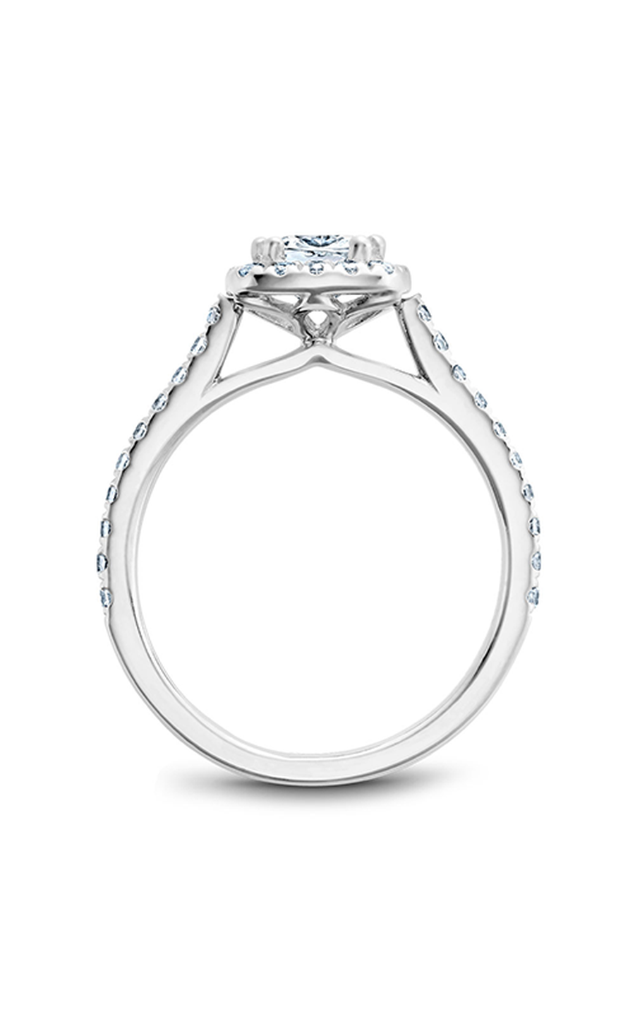 Platinum Halo Cushion Engagement Ring