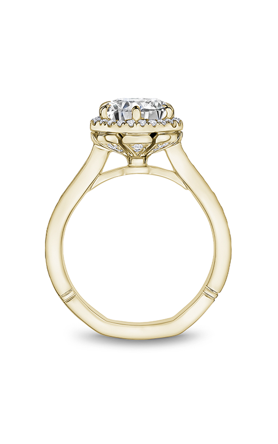 14K Yellow Gold Atelier Halo Round Engagement Ring