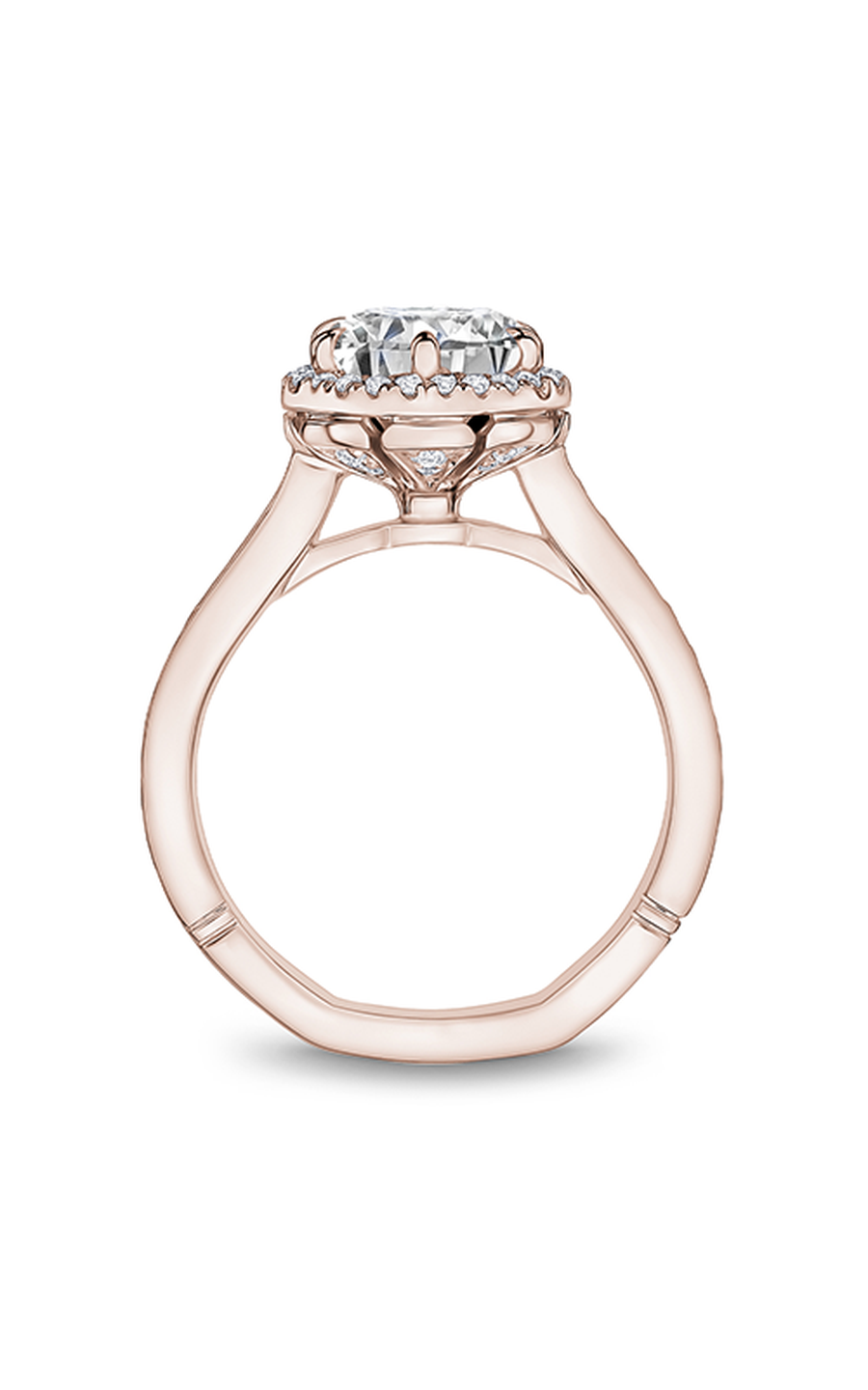14K Rose Gold Atelier Halo Oval Engagement Ring