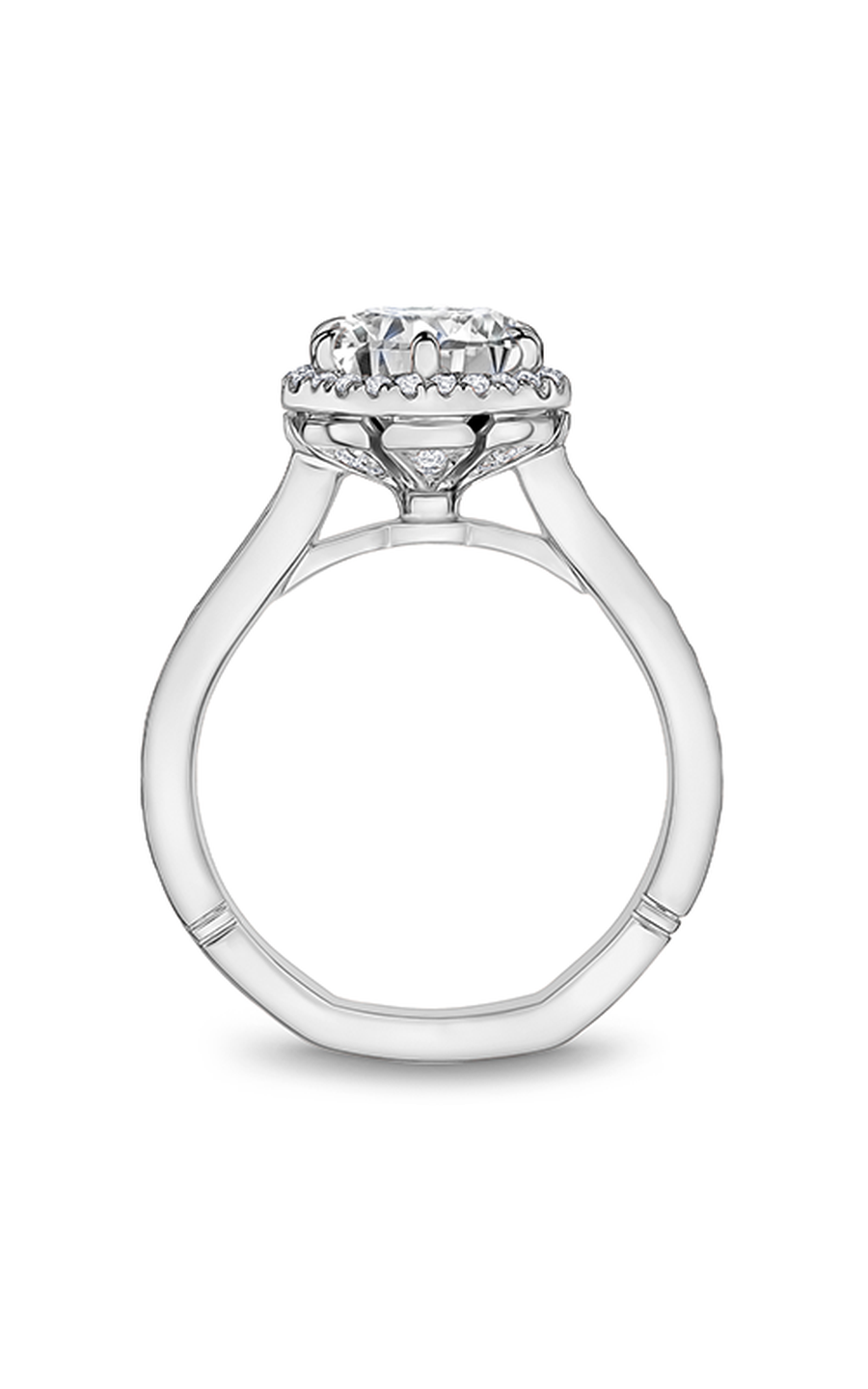 14K White Gold Atelier Halo Oval Engagement Ring