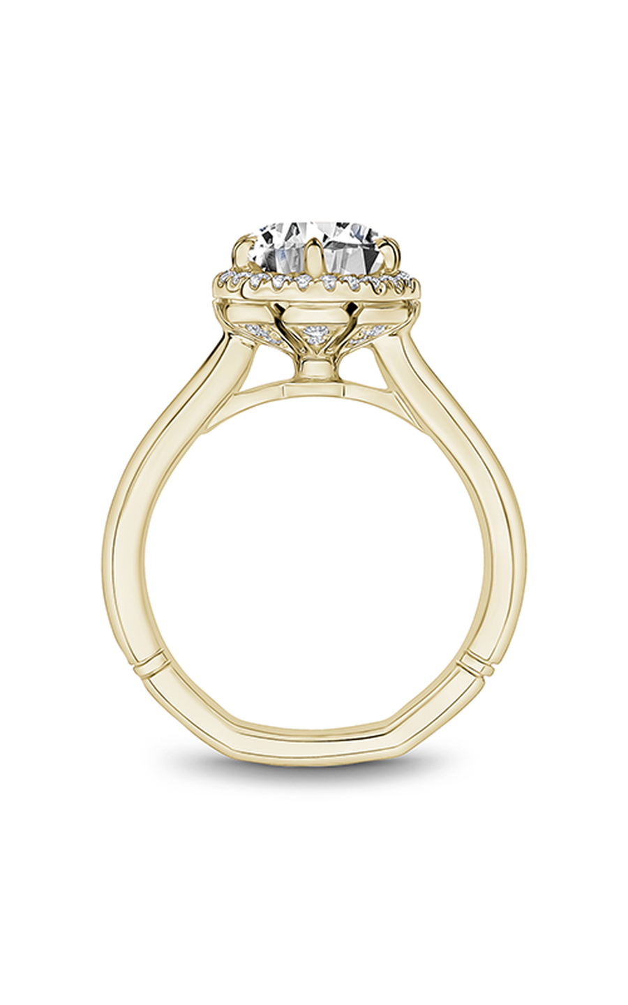 14K Yellow Gold Atelier Halo Round Engagement Ring