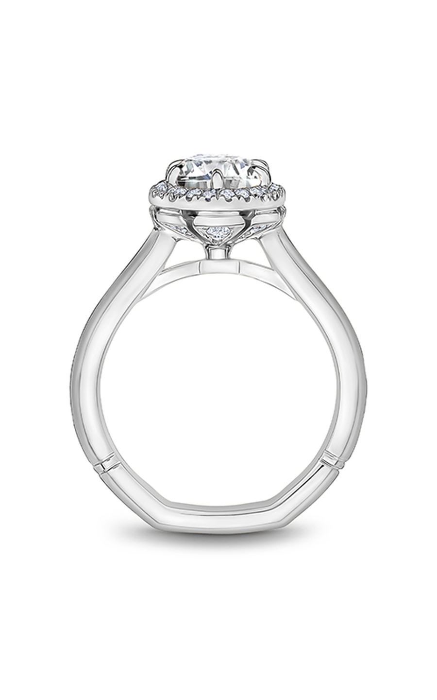 18K White Gold Atelier Halo Oval Engagement Ring