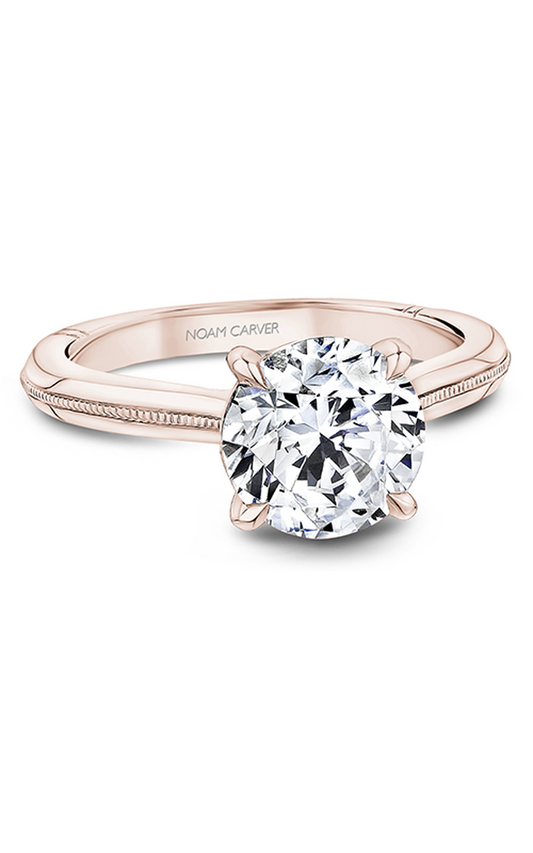 18K Rose Gold Atelier Solitaire Round Engagement Ring