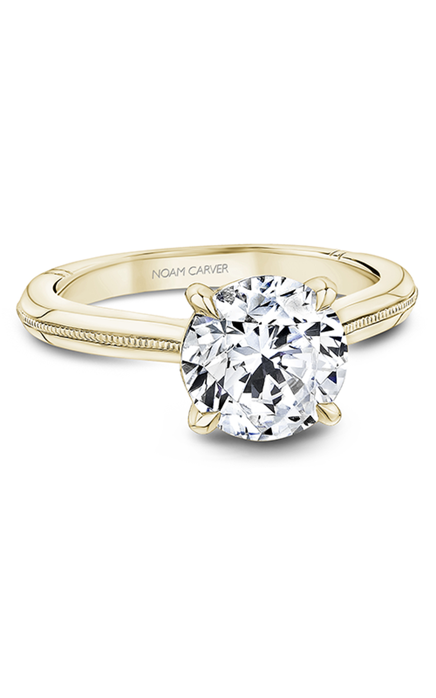14K Yellow Gold Atelier Solitaire Round Engagement Ring