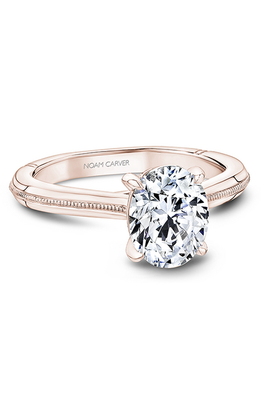 14K Rose Gold Atelier Solitaire Oval Engagement Ring