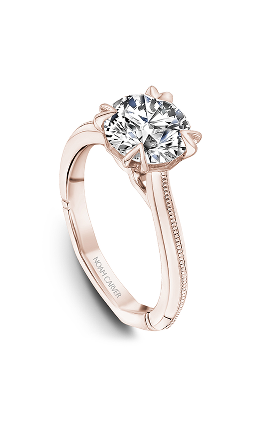 18K Rose Gold Atelier Solitaire Round Engagement Ring