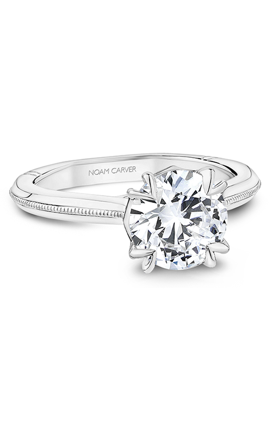 18K White Gold Atelier Solitaire Round Engagement Ring