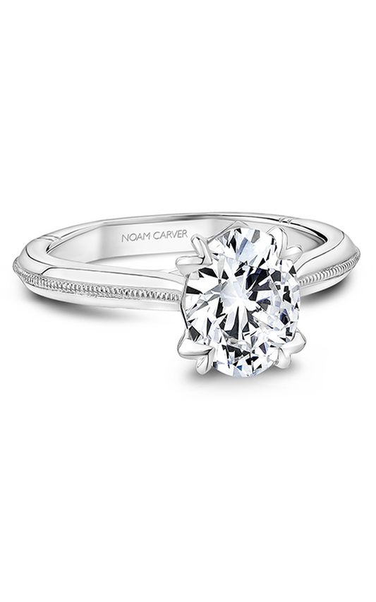 18K White Gold Atelier Solitaire Oval Engagement Ring