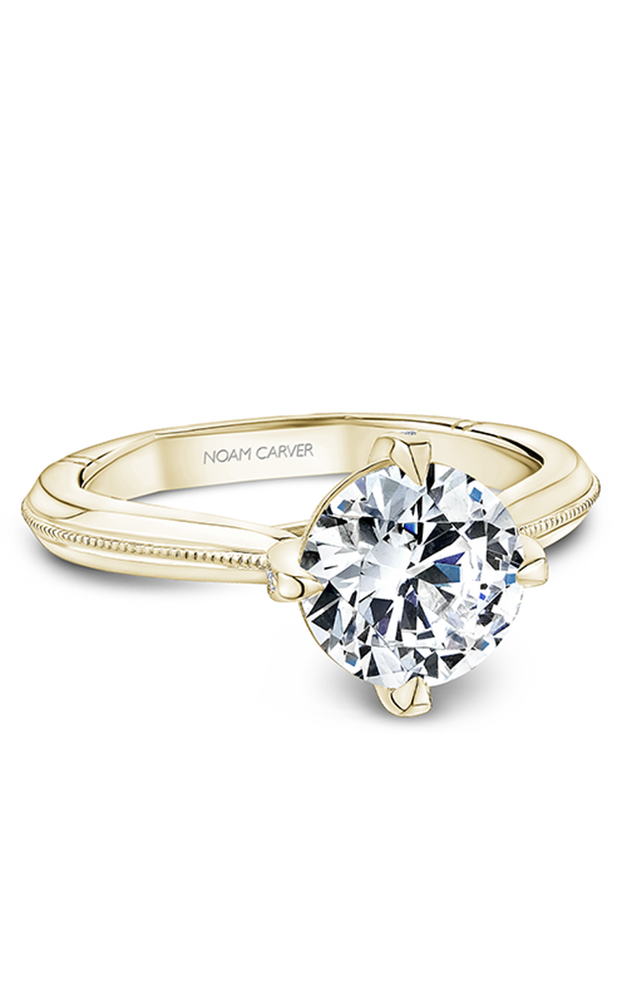 18K Yellow Gold Atelier Solitaire Round Engagement Ring