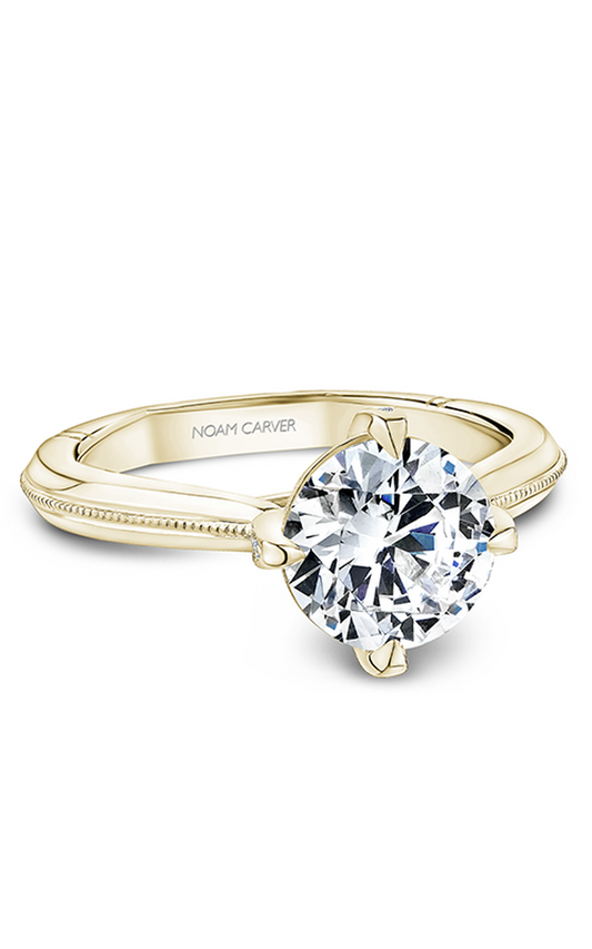 18K Yellow Gold Atelier Solitaire Round Engagement Ring