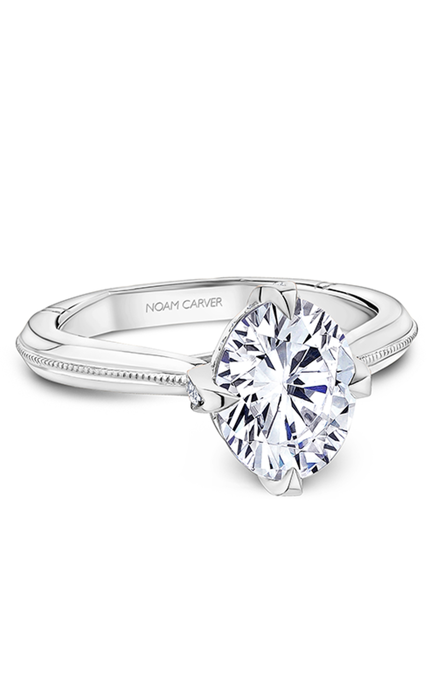 18K White Gold Atelier Solitaire Oval Engagement Ring