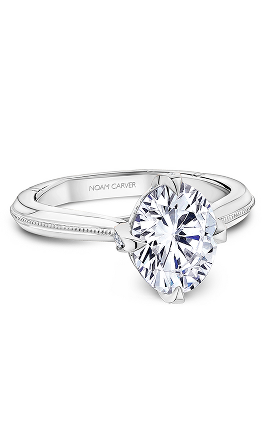 18K White Gold Atelier Solitaire Oval Engagement Ring