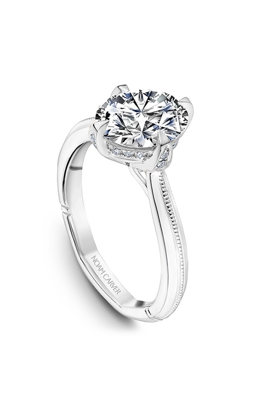 18K White Gold Atelier Solitaire Oval Engagement Ring