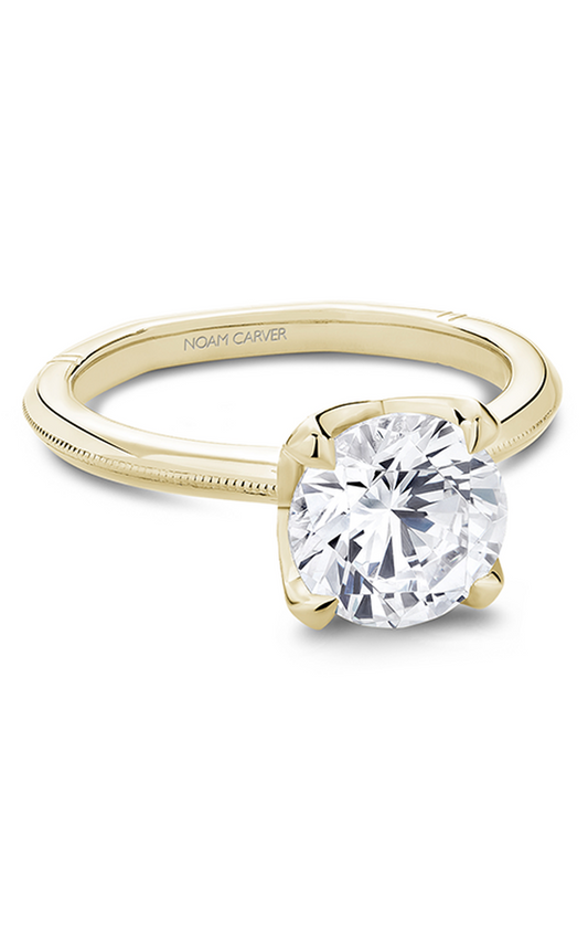 18K Yellow Gold Atelier Solitaire Round Engagement Ring