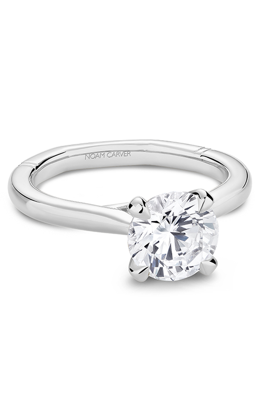 18K White Gold Atelier Solitaire Round Engagement Ring