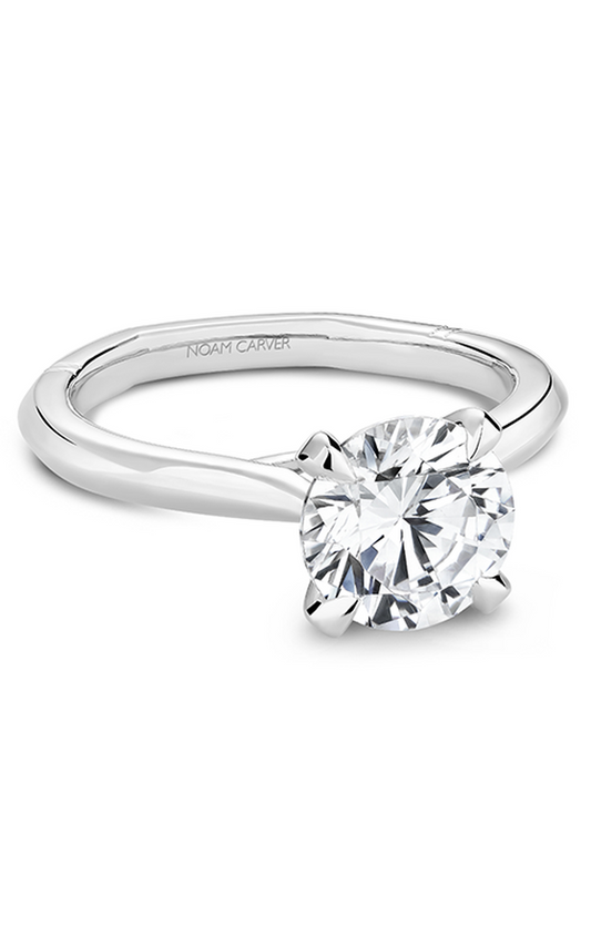 18K White Gold Atelier Solitaire Round Engagement Ring