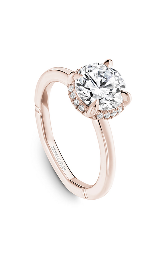 18K Rose Gold Atelier Halo Round Engagement Ring