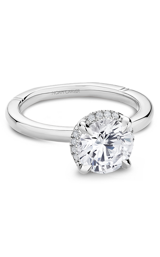 18K White Gold Atelier Halo Round Engagement Ring