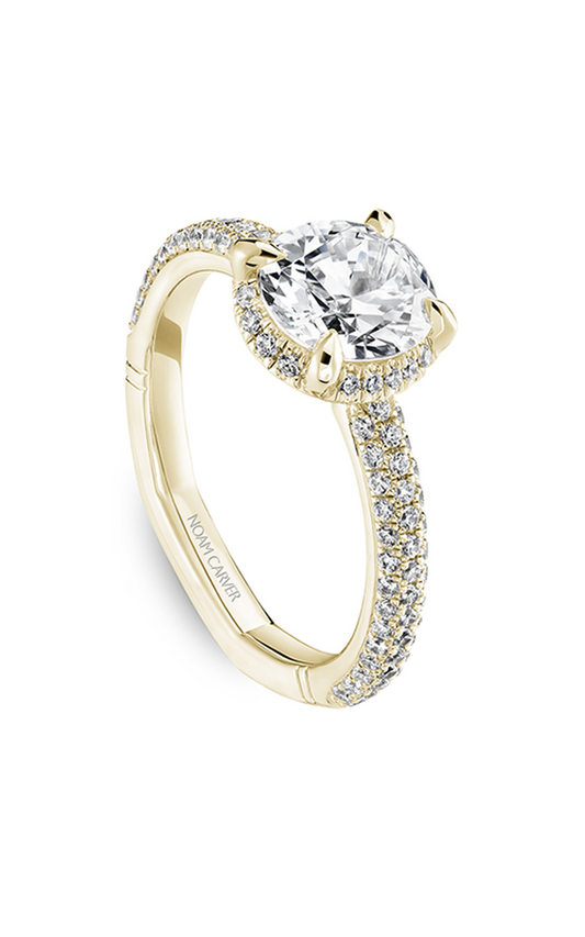 14K Yellow Gold Atelier Halo Round Engagement Ring