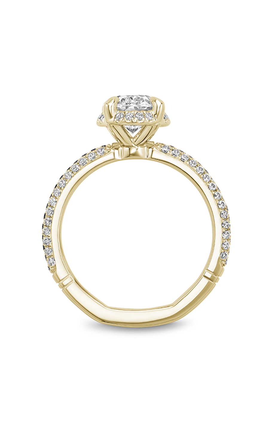 14K Yellow Gold Atelier Halo Round Engagement Ring