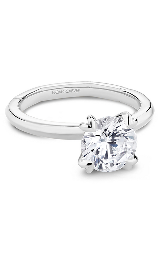 14K White Gold Atelier Solitaire Round Engagement Ring