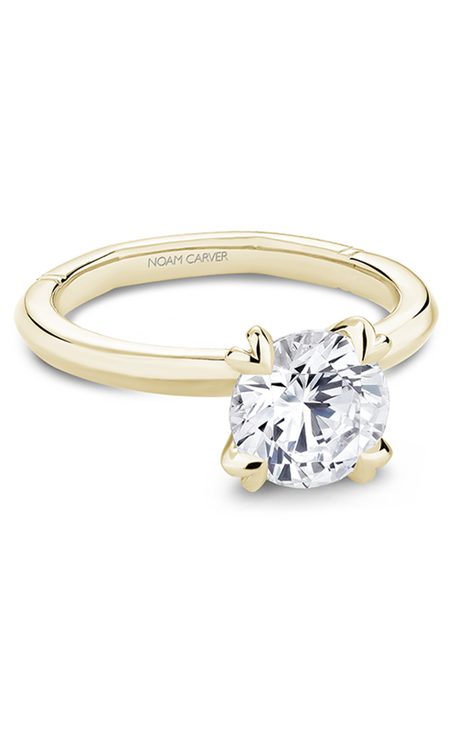 14K Yellow Gold Atelier Solitaire Round Engagement Ring