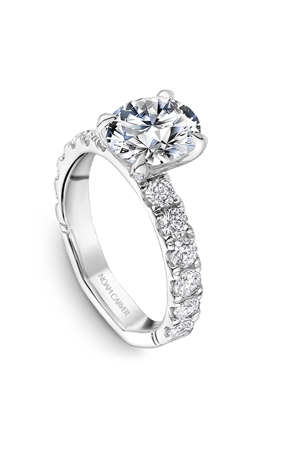 Platinum Atelier Sidestone Oval Engagement Ring