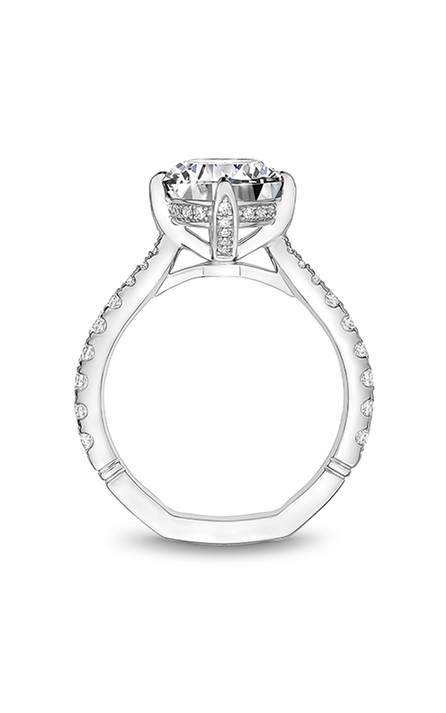 Platinum Atelier Sidestone Round Engagement Ring