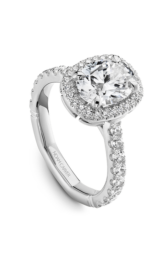 Platinum Atelier Halo Oval Engagement Ring