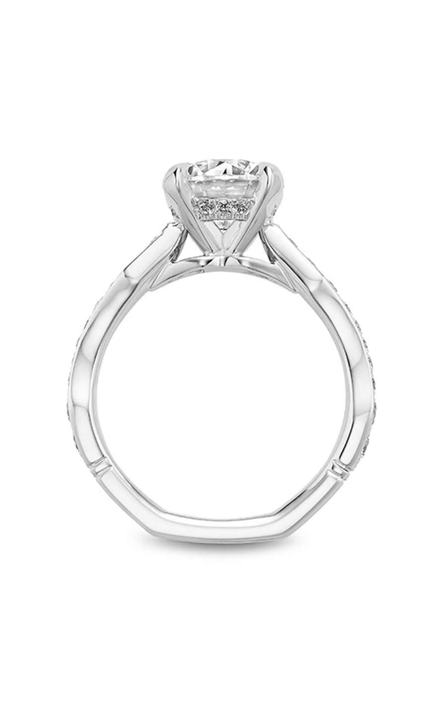 Platinum Atelier Sidestone Round Engagement Ring