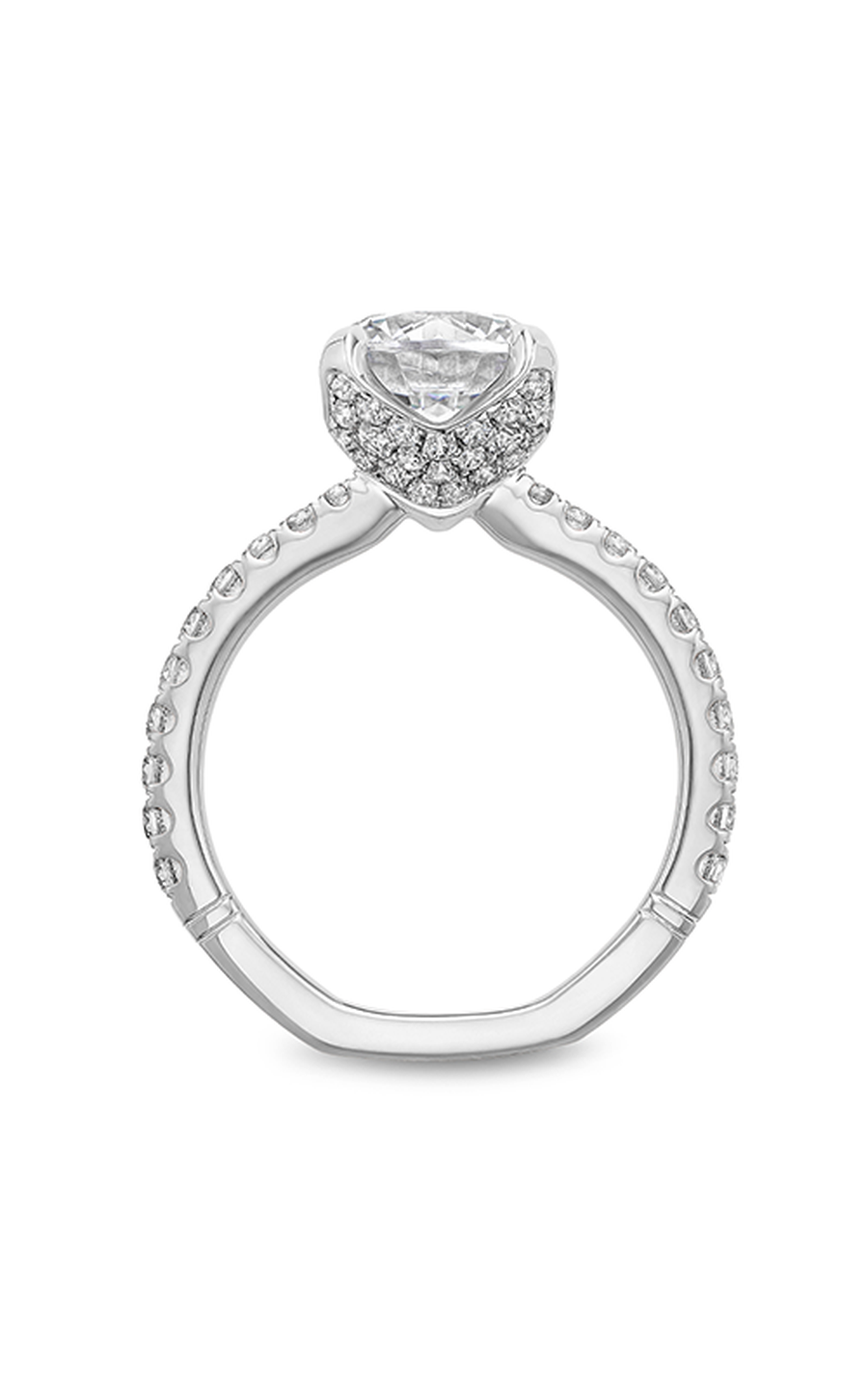 Platinum Atelier Sidestone Round Engagement Ring