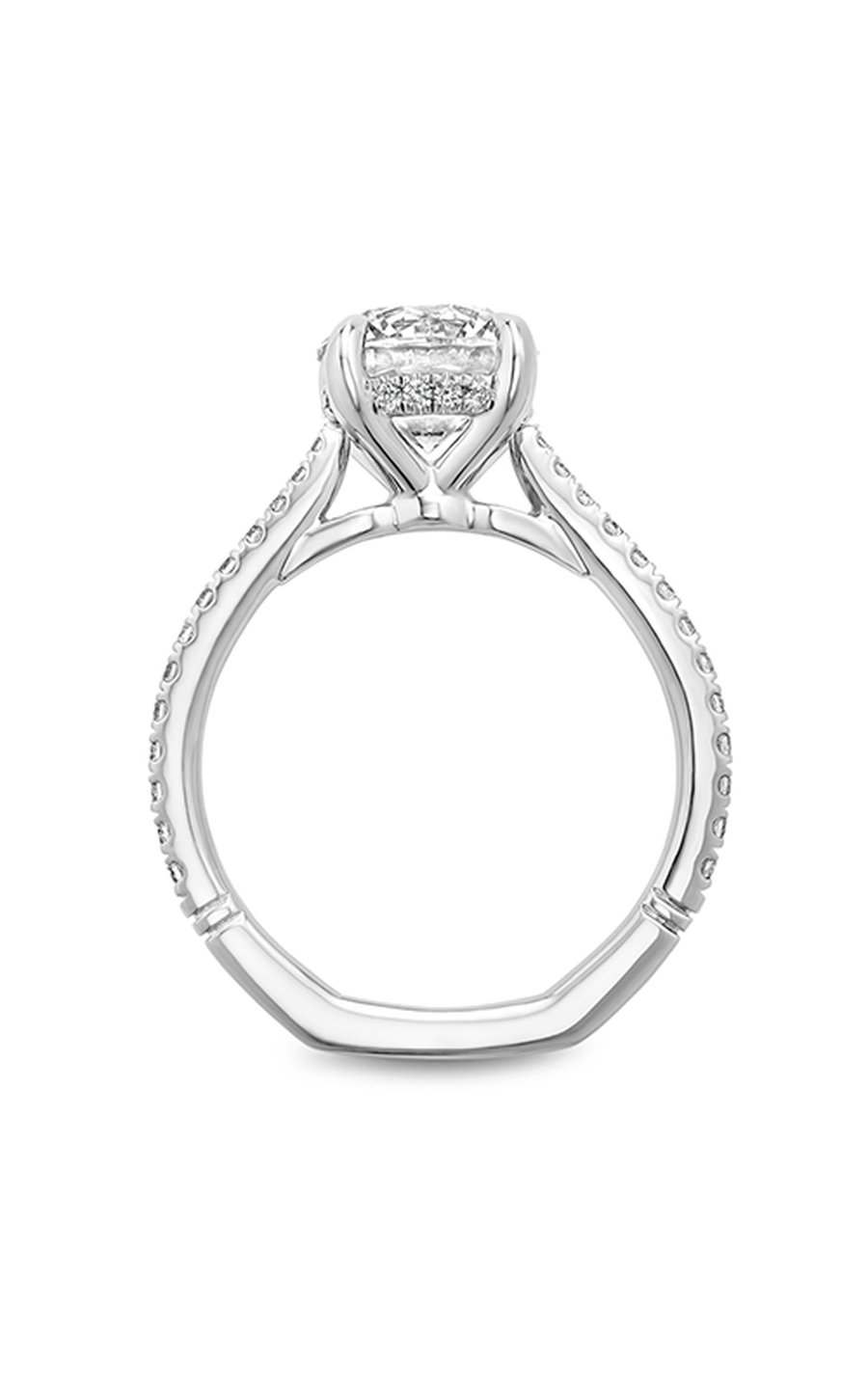 Platinum Atelier Sidestone Round Engagement Ring