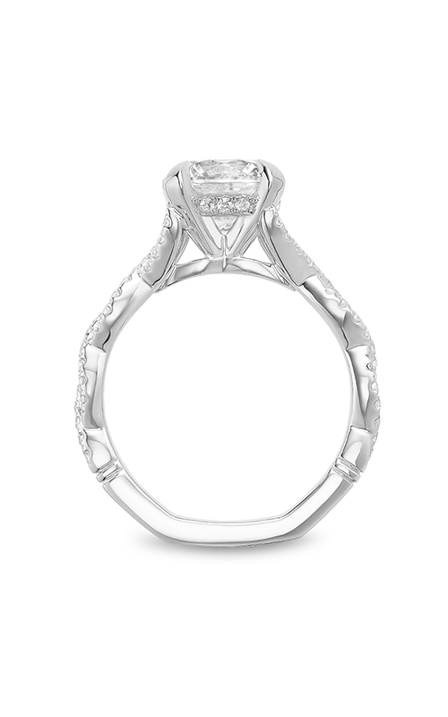 Platinum Atelier Sidestone Round Engagement Ring
