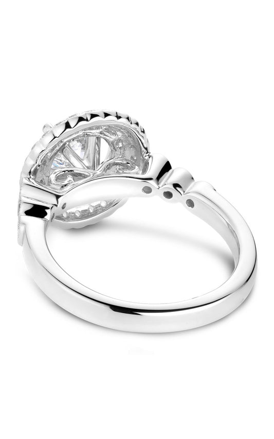 Platinum Halo Round Engagement Ring