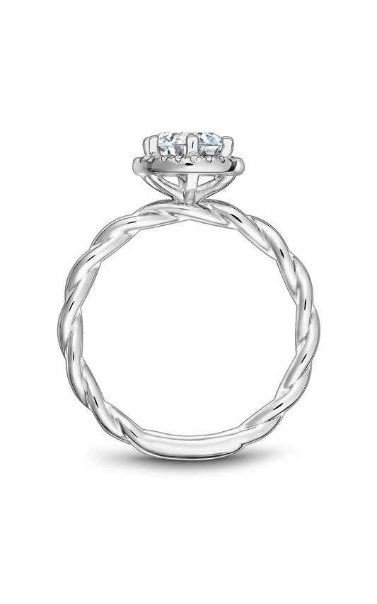 Platinum Halo Round Engagement Ring