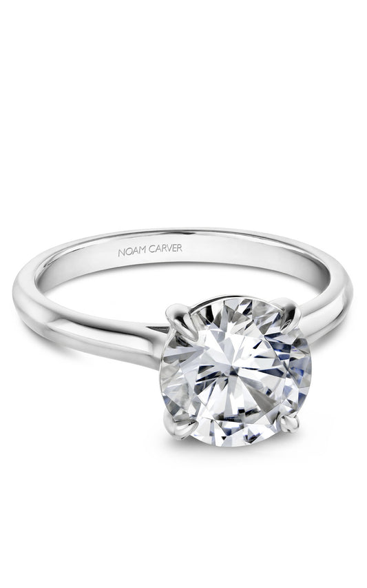 14K White Gold Engagement Ring