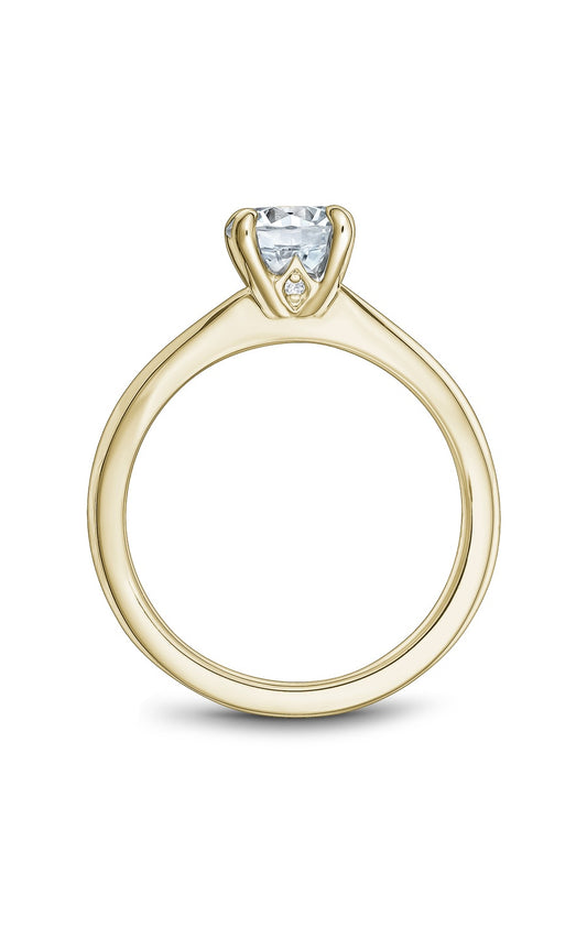 14K Yellow Gold Round Engagement Ring