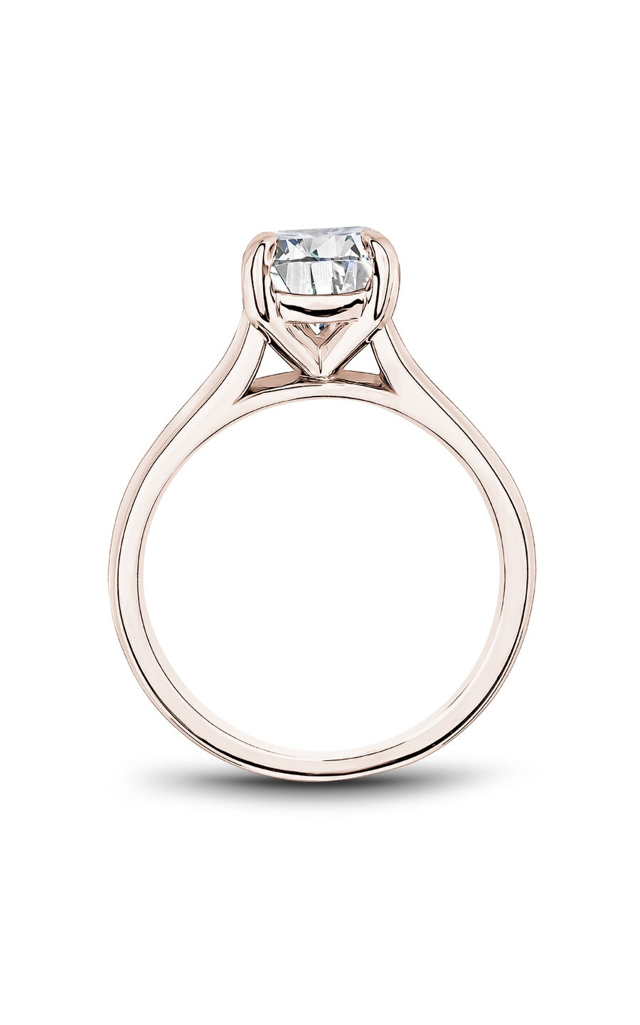 14K Rose Gold Solitaire Round Engagement Ring