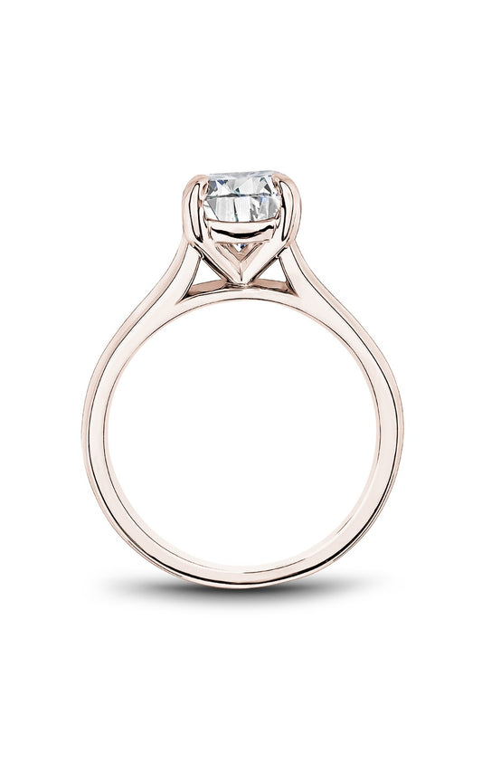 14K Rose Gold Solitaire Round Engagement Ring