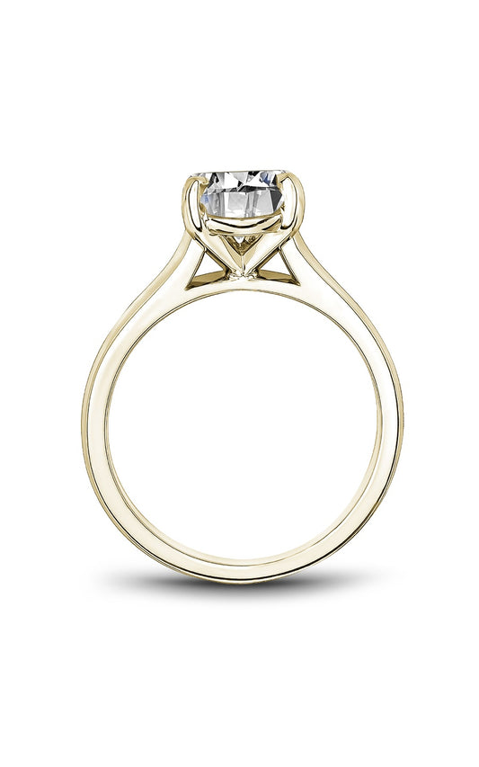 14K Yellow Gold Solitaire Oval Engagement Ring