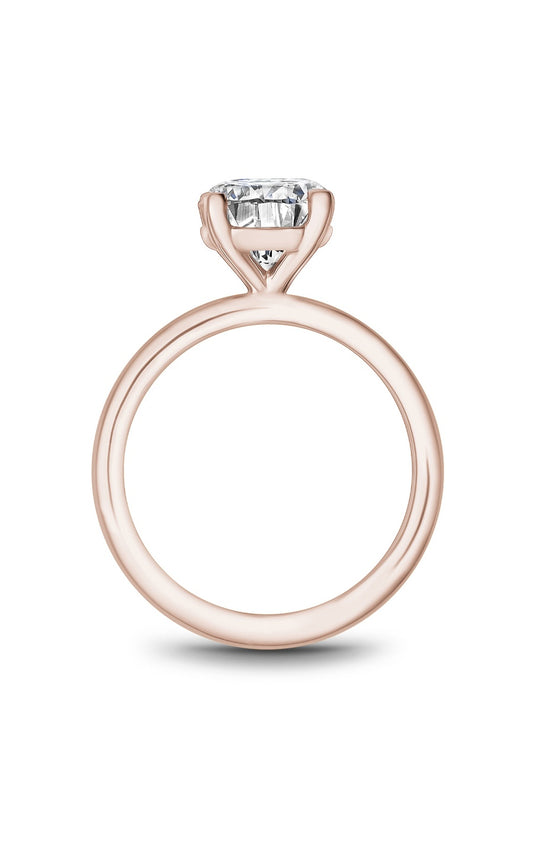 18K Rose Gold Solitaire Round Engagement Ring